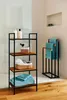 A bathroom with a shelf unit and a towel rack. Náhľad obrázku produktu