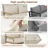 Collage of images highlighting the quality of materials used in a garden lounge set. Podgląd zdjęcia produktu