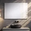 Specchiera per bagno 90x70 cm reversibile con telaio a Anteprima dell’immagine prodotto 1