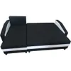 A black and white sectional sofa is shown against a white background. Produktbild-Vorschau