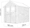 Alpholz Gerätehaus Alisha 202x252 cm mit 14mm Wandstärke Produktbild-Vorschau 7