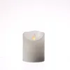 LED Kerze M-TWINKLE - Echtwachs - mechanisch bewegte Flamme - H: 10cm - D: 7,5cm - Timer - weiß Produktbild-Vorschau