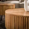Couchtisch Wave rund Set aus 2 / Massiv Mango sand Produktbild-Vorschau 3