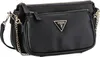 A black Guess handbag with a gold logo. Produktbild-Vorschau