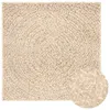 Alfombra ZIZUR aspecto yute interior/exterior beige 120x120 Vista previa de la imagen del producto 4