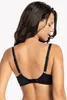 Rear view of a woman wearing a black balconette bra. Produktbild-Vorschau