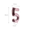 Folienballons Rosé 100cm Zahl 5 Zahlenballon zum 5-ten Produktbild-Vorschau 2