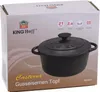 The image shows the retail packaging of a Kinghoff cast iron pot. Produktbild-Vorschau