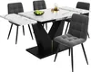 Set tavolo da pranzo Sweiko (5 pezzi), set tavolo da pranzo Anteprima dell’immagine prodotto 4