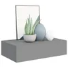 vidaXL Wandregal mit Schublade Grau 40x23,5x10 cm MDF Produktbild-Vorschau 11
