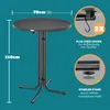 Klappbarer Stehtisch rund höhenverstellbar Ø 70 cm, 110 cm Produktbild-Vorschau 10