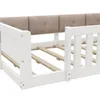Flieks Kinderbett 90x200cm mit Led, Bodenbett Holzbett mit Produktbild-Vorschau 9