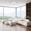 Stropní ventilátor kulatý Ø60cm stříbrný/bílý LED 48W Náhled obrázku produktu 2