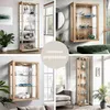 K-Möbel Glasvitrine stehend in Buche Nachbildung (176x67x33 Produktbild-Vorschau 3