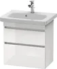 Waschtischunterbau DURASTYLE 368x580x610mm taupe/basalt Produktbild-Vorschau 1