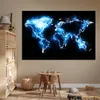 MuchoWow® Poster Weltkarte - Blau - Schwarz 180x120 cm - Produktbild-Vorschau 6