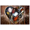 Triptychon auf leinwand essen & trinken - braun 120x80 cm Produktbild-Vorschau 3