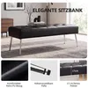 Duhome zitbank van kunstleer, gestoffeerde bank, make-up Productafbeelding-voorbeeld 6