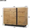 Merax Sideboard, Kommode mit 4 Schubladen und 2 Türen, Produktbild-Vorschau 7