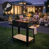 Záhradný Gril Na Uhlí Bbq Na Kolieskach S Krytom, Poličkou Náhľad obrázku produktu 4