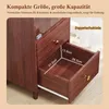 Vitrinen Hochschrank mit LED Beleuchtung Glastür und 2 Produktbild-Vorschau 4