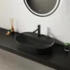 Lavabo in Vetroceramica NERO da appoggio 60 cm Anteprima dell’immagine prodotto 2