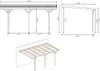 Carport Garagendach 3x5.24 m - 15 m2 - an der Hauswand Produktbild-Vorschau 2