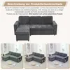 Sofa narożna Merax z schowkiem, sofa w kształcie litery L z Podgląd zdjęcia produktu 8