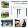 Outsunny Pergola Terrassenüberdachung Pavillon Vordach Produktbild-Vorschau 4