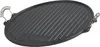 A cast iron grill plate with handles on a white background. Podgląd zdjęcia produktu