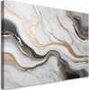 Leinwandbild Weißer Marmor mit Gold, abstrakt 60x40 Feeby Produktbild-Vorschau 1