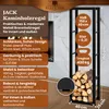 BLACK OAK Kaminholzregal JACK 150×40×25cm – Stahl schwarz Produktbild-Vorschau 2