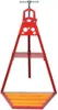 A red pipe vise stand on a white background. Anteprima dell’immagine prodotto