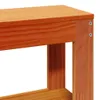 Massivholzbett ohne Matratze Wachsbraun 200x200 Kiefernholz Produktbild-Vorschau 10