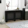 vidaXL Panele grzejnikowe czarne 152x19x81,5 cm MDF Podgląd zdjęcia produktu 9