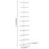 A diagram showing the dimensions of a wall-mounted wine rack. Produktbild-Vorschau
