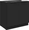 Küchen Unterschrank 80 cm SIENA Schwarz Küche Küchenzeile Produktbild-Vorschau 1