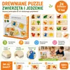VIGA Drevené puzzle Nakŕm zvieratko Čo jedia zvieratká Náhľad obrázku produktu 6