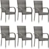 vidaXL Chaises de jardin empilables 2 pcs. Poly rotin noir Voir les images du produit 11