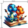 GKA großes Bügelbild 2 süße Dinosaurier auf Buch G11 Produktbild-Vorschau 2