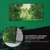 Wanduhr Bürouhr Leinwand Bild Quarz 60x30 Grüner Park und Produktbild-Vorschau 5