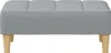 Möbel Fußhocker Hellgrau 77x55x31 cm Stoff - Fußhocker Produktbild-Vorschau 4