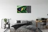Glasbilder 140x70 Wandkunst Flagge von Brasilien Produktbild-Vorschau 3