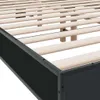vidaXL Bettgestell Schwarz 120x200 cm Holzwerkstoff und Produktbild-Vorschau 6