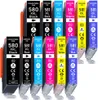 A collection of printer ink cartridges arranged in two rows. Produktbild-Vorschau