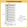 Carrello portaoggetti COSTWAY con 10 cassetti impilabili e Anteprima dell’immagine prodotto 7