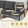 STILVORA 3-Sitzer Sofa aus Cord mit hoher Rückenlehne, Produktbild-Vorschau 6