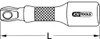 KS TOOLS 1/2" estensione inclinabile 250 mm - 911.1384 Anteprima dell’immagine prodotto 9