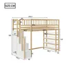 okwish Hochbett 90x200cm mit Rausfallschutz, Etagenbett Produktbild-Vorschau 6