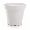 A white, round planter pot shown from the front on a white background. Anteprima dell’immagine prodotto